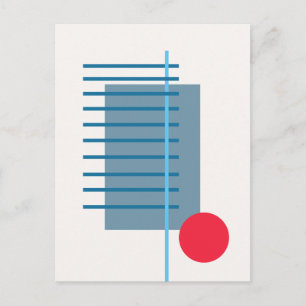 Gleitkreis 7 Geometrisches abstraktes Design Postkarte