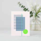 Gleitkreis 7 Geometrisches abstraktes Design Postkarte (Stehend Vorderseite)