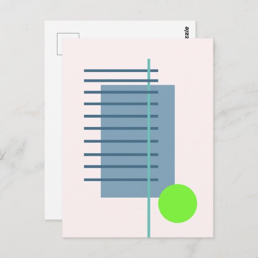 Gleitkreis 7 Geometrisches abstraktes Design Postkarte (Vorne/Hinten)