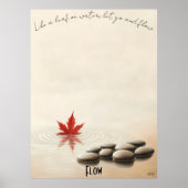Gleitmittel-Ahornleaf-Zen-Teich-Poster Poster (Vorne)