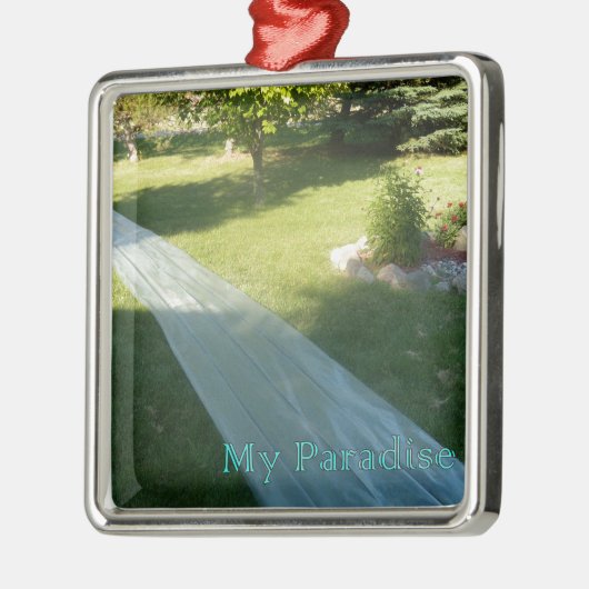 Gleitparadies Silbernes Ornament (Links)