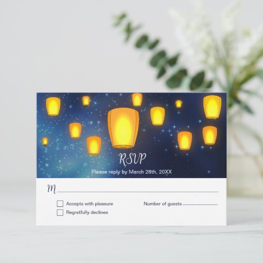 Gleitschirm-Hochzeitsreaktion-UAWG Einladung (Stehend Vorderseite)