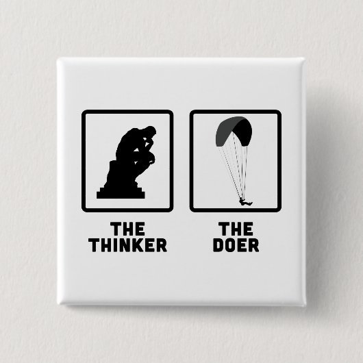 Gleitschirmfliegen Button (Vorderseite)