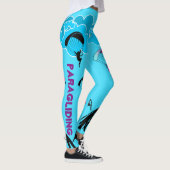 Gleitschirmfliegen-Elf-Landschafts-Leggings-Aqua Leggings (Rechts)