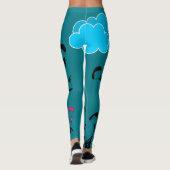 Gleitschirmfliegen-Elf-Landschafts-Leggings Leggings (Rückseite)
