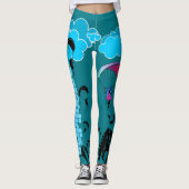 Gleitschirmfliegen-Elf-Landschafts-Leggings Leggings (Vorderseite)