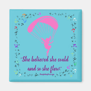 Gleitschirmfliegen-Elf-Magnet inspirierend Magnet