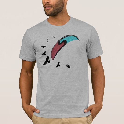 Gleitschirmfliegen mit Bussard T-Shirt (Vorderseite)
