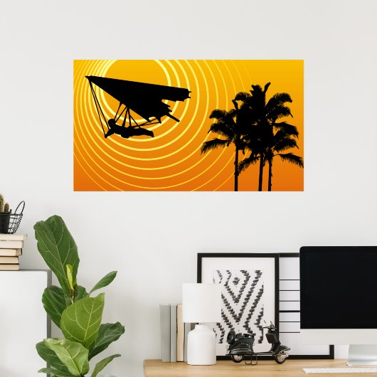 Gleitschirmfliegen Poster (Heimbüro)