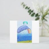 Gleitschirmfliegen Postkarte (Stehend Vorderseite)