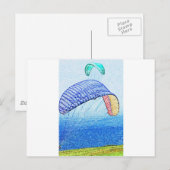 Gleitschirmfliegen Postkarte (Vorne/Hinten)