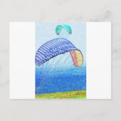 Gleitschirmfliegen Postkarte (Vorderseite)