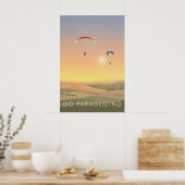 Gleitschirmfliegen Reiseplakat Poster (Küche)