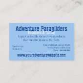 Gleitschirmfliegen-Visitenkarte Visitenkarte (Rückseite)