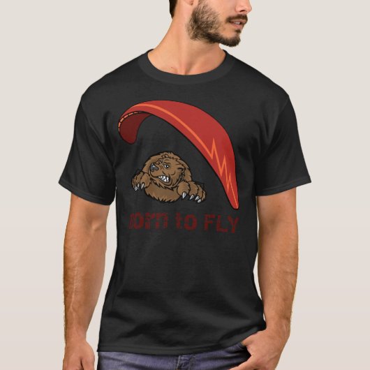 Gleitschirmfliegenbär T-Shirt (Vorderseite)