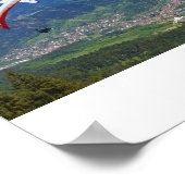 Gleitschirmflieger im Schwarzwald Poster (Ecke)