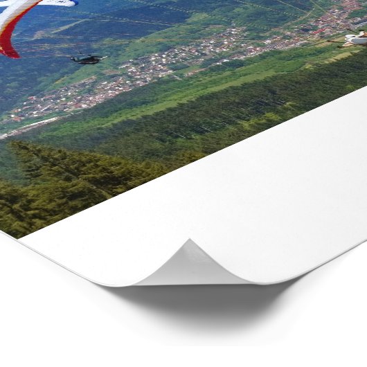 Gleitschirmflieger im Schwarzwald Poster (Ecke)