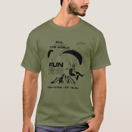 Gleitschirmflieger, lustig, personalisiert T-Shirt