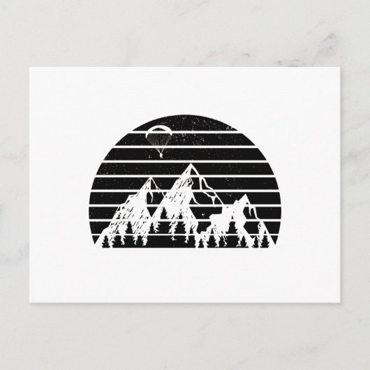 Gleitschirmgebirge | Geschenkgutscheine für Luftsp Postkarte (Vorderseite)