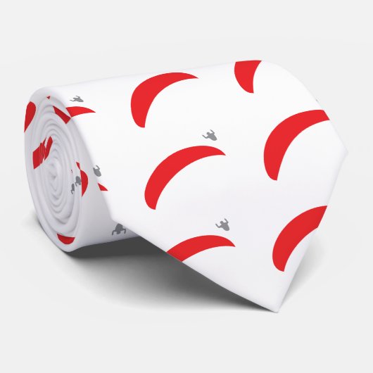 Gleitschirmrot - Gleitschirmfliegen Krawatte (Gerollt)