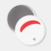 Gleitschirmrot - Gleitschirmflieger Magnet (Vorderseite/Rückseite)