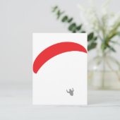 Gleitschirmrot - Gleitschirmflieger Postkarte (Stehend Vorderseite)