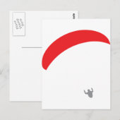 Gleitschirmrot - Gleitschirmflieger Postkarte (Vorne/Hinten)