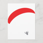 Gleitschirmrot - Gleitschirmflieger Postkarte (Vorderseite)