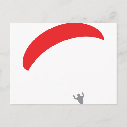 Gleitschirmrot - Gleitschirmflieger Postkarte (Vorderseite)