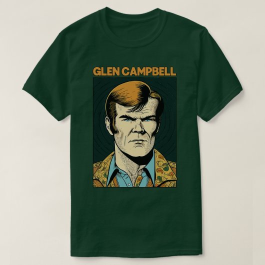 Glen Campbell Retro Style Lüfterdesign T-Shirt (Design vorne)