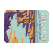 Glen Canyon Lake Powell Vintage Art Magnet (Horizontal)