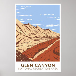 Glen Canyon Navajo Sandstone Vintag Poster