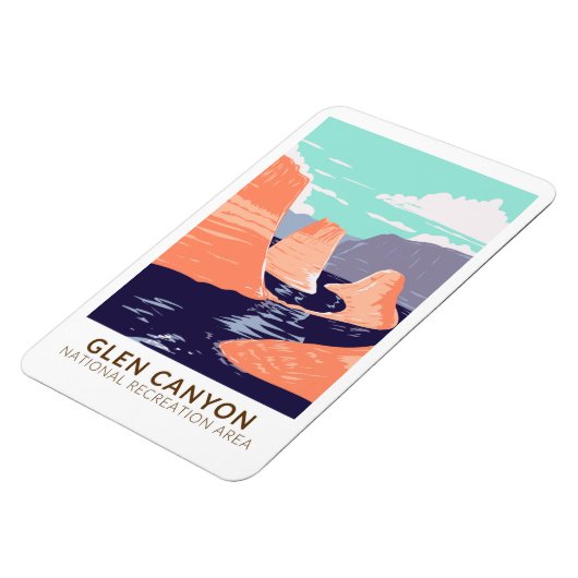 Glen Canyon Reflection Canyon Vintag Magnet (Linke Seite)
