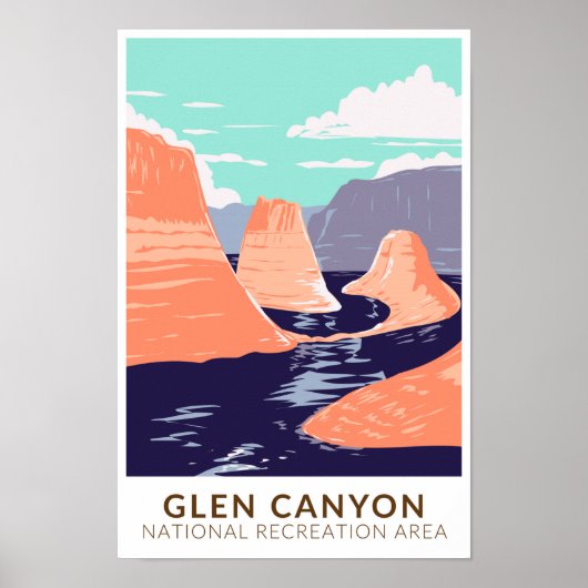 Glen Canyon Reflection Canyon Vintag Poster (Vorne)