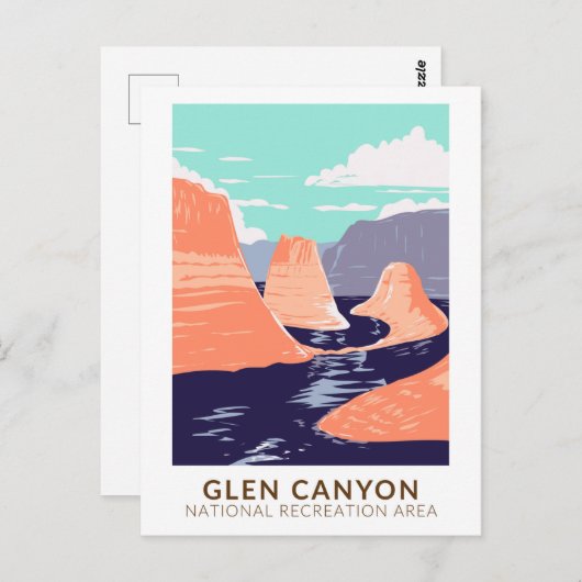 Glen Canyon Reflection Canyon Vintag Postkarte (Vorne/Hinten)