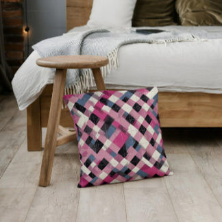 Glen check pattern kissen