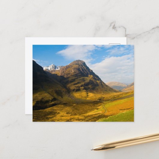 Glen Coe, Schottland Postkarte (Vorderseite/Rückseite Beispiel)
