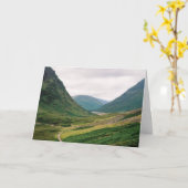 GLEN COE, SCOTLAND CARD KARTE (Gelbe Blume)