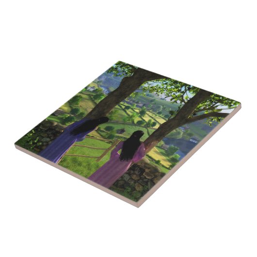 Glen der Zwillinge Dekorative Tile / Trivet Fliese (Seite)