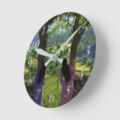 Glen der Zwillingsuhr Runde Wanduhr (Winkel)