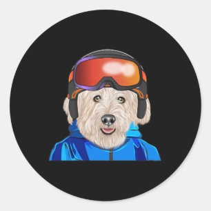Glen des Gletschers der bildnerischen Terrier Snow Runder Aufkleber