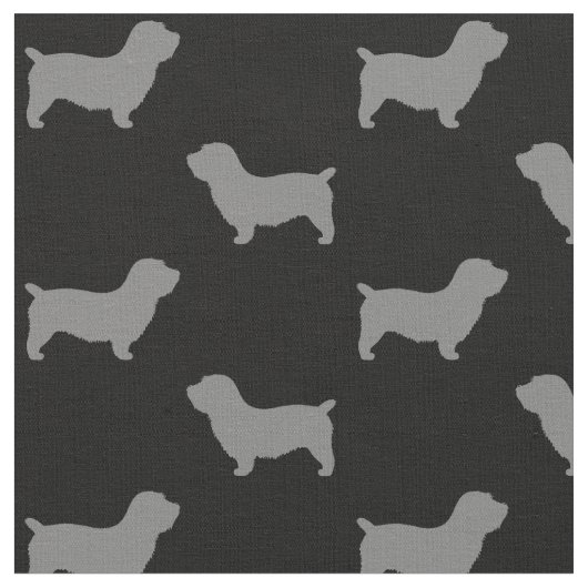 Glen des Imaal Terrier-Silhouette-Musters Stoff (Nahaufnahme)