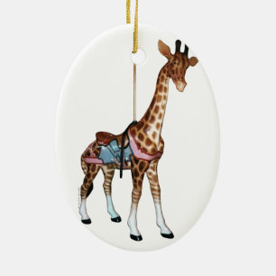 Glen Echo Carousel Giraffe Keramik Ornament