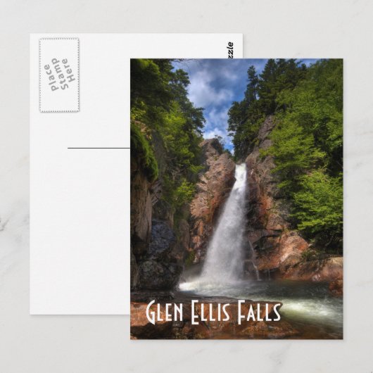 Glen Ellis Falls Postkarte (Vorne/Hinten)