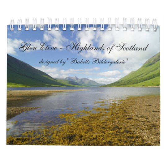Glen Etive - Highlands of Scotland Kalender (Rückseite)