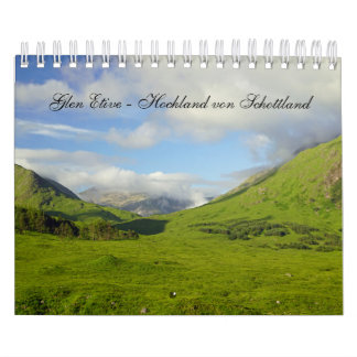 Glen Etive - Hochland von Schottland Kalender