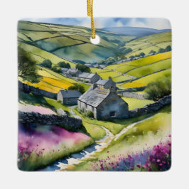 "Glen Garlands" Landschaft Yorkshire Dales Scene Keramikornament