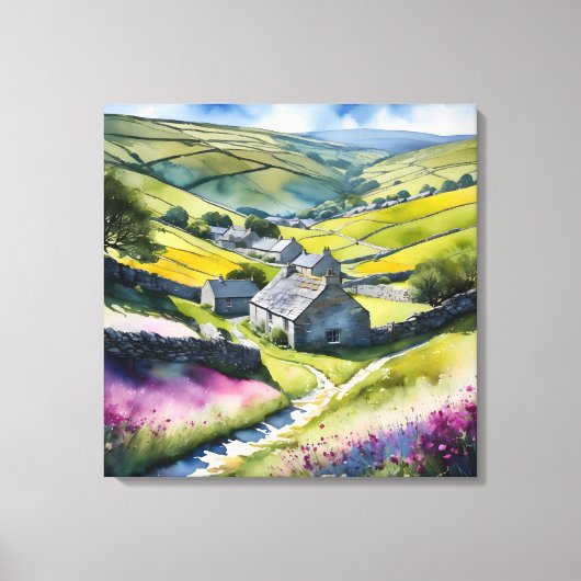 "Glen Garlands" Landschaft Yorkshire Dales Scene Leinwanddruck (Vorderseite)