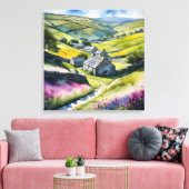 "Glen Garlands" Landschaft Yorkshire Dales Scene Leinwanddruck (Insitu (Wohnzimmer))