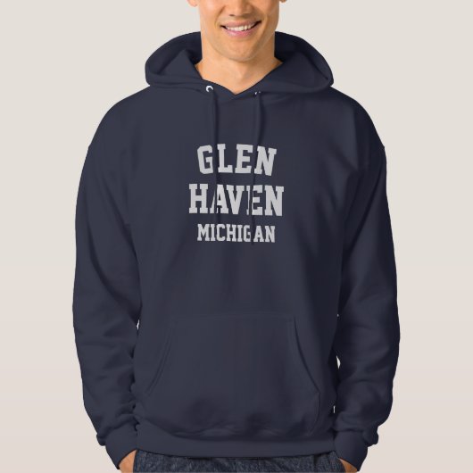 Glen Haven Michigan Printed Hoodie (Vorderseite)